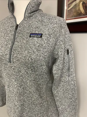 Patagonia pullover better sweater gray heathered quarter zip Small womens thumbnail 2