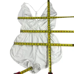 Topshop White Ruffle Trim Open Back Romper Size Small NWT  thumbnail 12