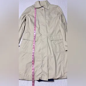 J.Crew‎ 100% cotton tan trench coat with hidden buttons down front Size XS thumbnail 12