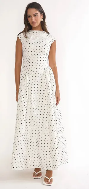 Selfie Leslie Polka Dot Maxi Dress thumbnail 1