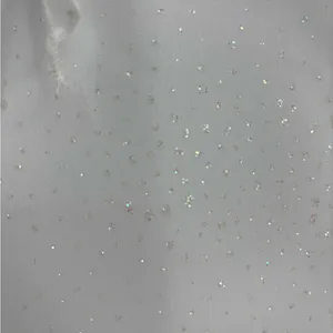 DEADSTOCK y2k white maxi cowl neck sequin dress sheet truffle sleeve glam size 8 thumbnail 6