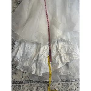 Lulus Mine, All Mine White Embroidered Organza Strapless A-Line Gown Size Medium thumbnail 9