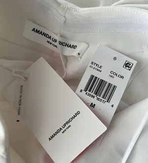 Bellavia Bow Back Midi Strapless Sheath Dress White, Size M NWT thumbnail 9