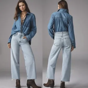 Agolde Ren High Rise Wide Leg Jeans Lightwash Capsule‎ Comfort Minimalist 28 thumbnail 2