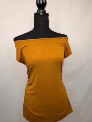Ann Taylor Brown Short Sleeve Boatneck Top thumbnail 6