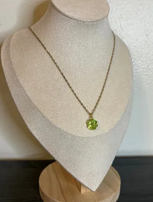 Handmade Gold Four Leaf Clover Necklace  thumbnail 3