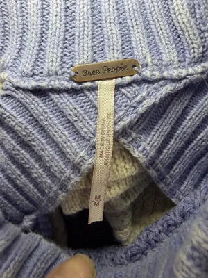 Free People Half Moon Bay cold-shoulder sweater size medium. thumbnail 7