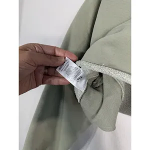 Aritzia TNA Cozy Fleece Boyfriend Cropped Pullover Sweatshirt Green Women’s Sz 2 thumbnail 11