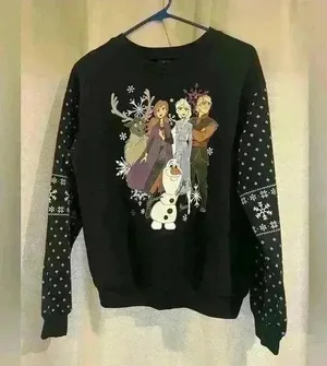 Disney Women’s Christmas Frozen Sweat Shirt thumbnail 1
