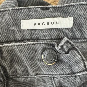PacSun Gray Black Distressed Denim High Rise Straight Jeans Size 24 thumbnail 5