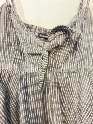 Abercrombie & Fitch Seersucker Striped Tank Top with tie chest Size Medium thumbnail 5