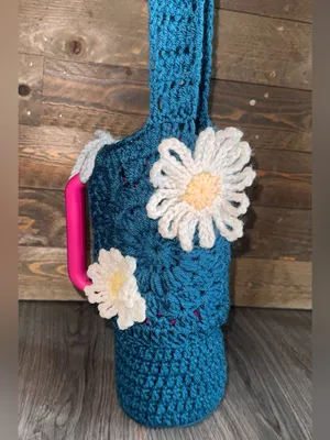 Handmade Stanley Cup Crochet Bag Water Carrier Purse 40oz size - Purse only! thumbnail 3