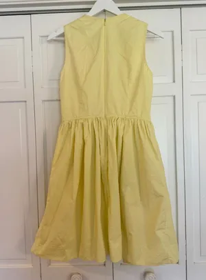 Carven made in Italy butter yellow knot front Aline dress small thumbnail 6