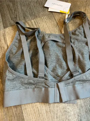 NWT momcozy Gray Maternity/Nursing Bra -‎ Seamless Comfort thumbnail 6
