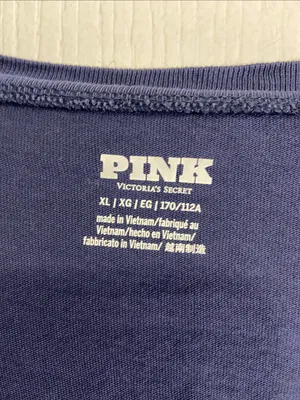 PINK Victoria's Secret Navy V-Neck Short Sleeve Tee thumbnail 2