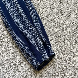 Hippie Rose Navy and White Patterned Top thumbnail 5