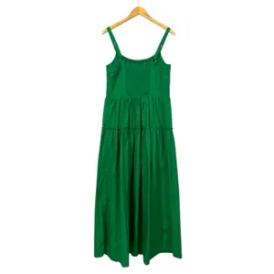 NWT Walter Baker Brynn Tiered Cotton Maxi Dress - Green - XL thumbnail 3