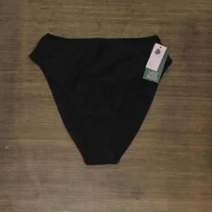 NWT Wild Fable High Leg Cheeky High Waist Bikini Bottom PID-PR227R XS Black thumbnail 2