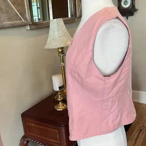 Matching Set Rose Pink Button Vest Comfy Shorts New Size XS thumbnail 6