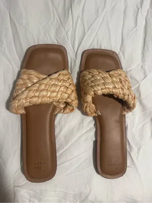 a new day Woven Strap Slide Sandals Tan thumbnail 2