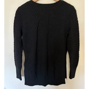 Athleta Merino Wool Blend Honeycomb Knit Pullover Sweater Minimalist Black Small thumbnail 9