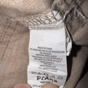 Prana Breathe Women's Drawstring Pants L Tan Lightweight Hemp Blend Wide Leg thumbnail 11