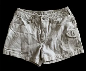 Y2K Light Grey A5 Series Cargo Denim Shorts thumbnail 2