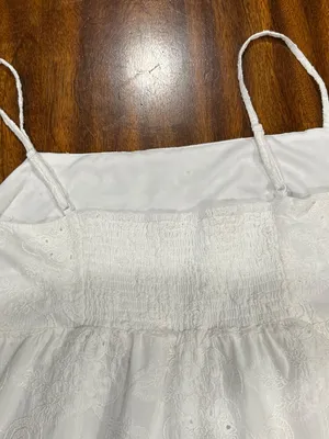 Nanette Lepore White‎ Sleeveless Embroidered Dress With Pockets- Size 14. thumbnail 10