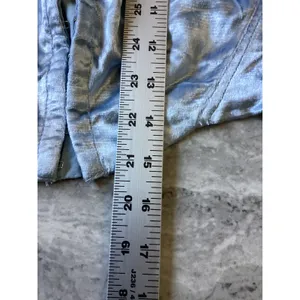 Urban Outfitters Light Blue Velvet Corset Top Sheer Balloon Sleeve XS thumbnail 6