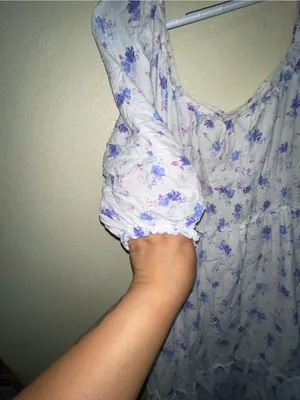 LoveShackFancy For Target White and Purple Floral Maxi Dress thumbnail 6