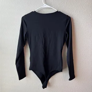 Abercrombie & Fitch Black Long Sleeve Bodysuit thumbnail 3