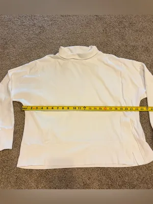 Haven Well Within Women's Cream Mock Neck Pullover Sweatshirt Size Large thumbnail 8
