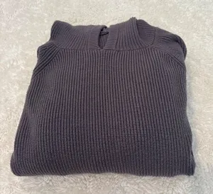 Edikted Women's Wynter Oversized Ribbed Hoodie Gray Sz M College Casual Preppy thumbnail 1