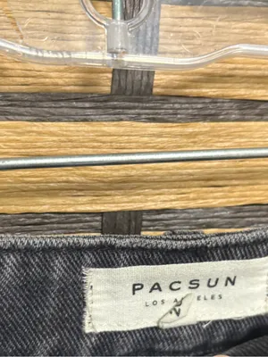 Pac Sun Black Denim Mini Skirt Size 26 thumbnail 4