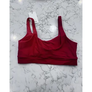 Quince NWT Cherry Red Italian Tank Bikini Top Size Small thumbnail 5