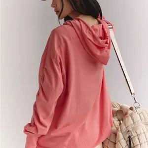 NWT FREE PEOPLE FP Movement Women's Hot Shot Hooded Layer Hibiscus 🌺 thumbnail 2