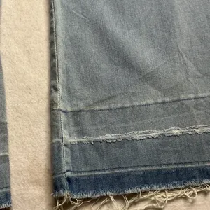 ELA Jeans Womens Light Wash Distressed Flare Jeans SZ 6 Raw Hem Distressed Knee thumbnail 5
