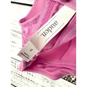 Auden Lightly Lined Bralette Womens 1X Lace‎ Stretch Comfort Light Pink Bra thumbnail 3