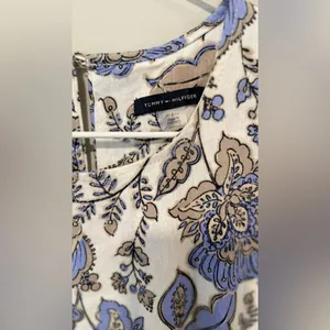 Tommy Hilfiger Women's Ruffled Hem floral Shift Linen Dress size 2 1724 thumbnail 5