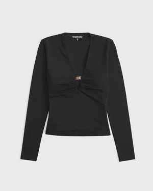 Abercrombie Bra-Free Hardware Long-Sleeve Top thumbnail 2