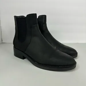 Cole Haan Womens size 6 B Reid Waterproof Leather Bootie Ankle Boot Black w22340 thumbnail 11