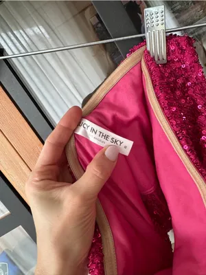 Lucy in the sky sequin strapless mini dress cocktail cutout open back thumbnail 6