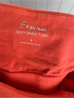 Vintage Y2K Express Sexy Basic Tube Top Size Small Orange Going Out Top 2000s thumbnail 3
