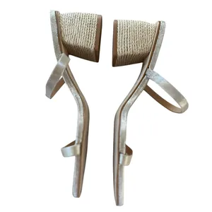 Splendid Aged Metallic Silver Strappy Chunky Rope Heel Sandals thumbnail 6