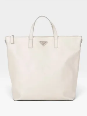 Prada White Saffiano Leather Large Tote Bag Purse WITH COA thumbnail 3