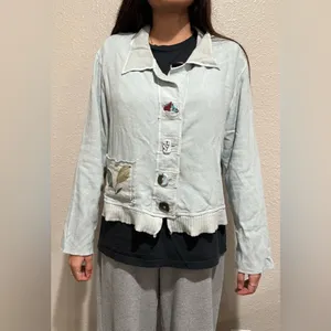 Vintage Phyllis Maxx Green/Blue Button-Up Cardigan Size‎ M thumbnail 8