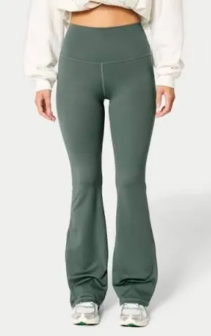Gilly Hicks Gray Blue Active Recharge High Rise Split Hem Flare Yoga Leggings Tights thumbnail 1