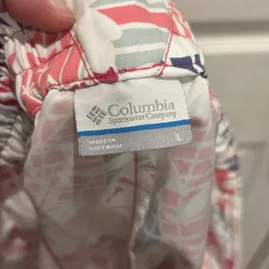 Columbia PFG Womens Large‎ Sandy River Fishing Shorts Tropical Floral Pink White thumbnail 7