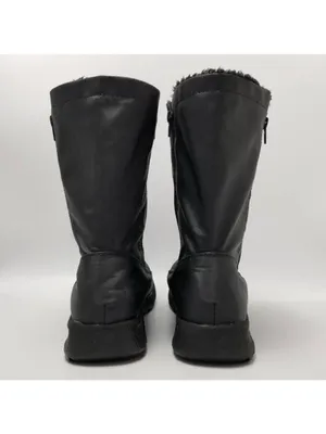 Angel Steps Womens Double Zip Boots Black Round Toe Side Faux Fur Lined Size 10M thumbnail 6