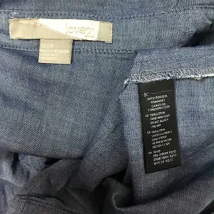 Love 21 Denim 100% Cotton Minimalist Clean Girl Casual Button‎ Down Shirt M thumbnail 7